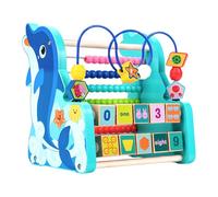 Labirinto Di Perline In Legno,Supporto Per L'Apprendimento Matematico Con Design A Delfino - Labirinto Con Perline Per Bambini In Età Prescolare | Per Bambini Di 3 Anni E Più Neonato Aula Viaggio Asil