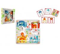 Labirinto educativo in legno 2 in 1 città e riciclo CLASSIC WORLD 30 × 30 cm