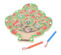Labirinto Educativo Magnetico in Legno per Bambini, Gioco da Tavolo Durevole per L'allenamento del Cervello, 2 Penne, Adatto a Bambini di 3-6 Anni