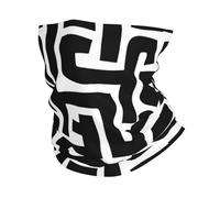 Labirinto Greco Antico Design creatività Mistero Bianco Nero Uomo Donna Bandana Antivento Ghetta da Collo Multifunzione Sciarpa A Tubo per Motocicletta Campeggio Pesca