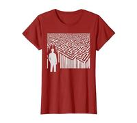 Labirinto Labirinto Maglietta, Donna, Mirtillo Rosso, XS