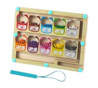 Labirinto magnetico, colore magnetico e labirinto numerico | Giocattoli da tavolo in legno magnetico labirinto - Labirinto di conteggio per bambini piccoli, giocattolo educativo di logica