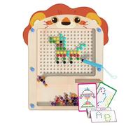 Labirinto Magnetico Di Colori E Numeri - Puzzle In Legno Con Perline | Gioco Di Abbinamento Conteggio Portatile Per Bambini | Giocattolo Da Viaggio Per Smistamento Delle Abilità Motorie Fin