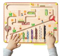 Labirinto Magnetico | Giocattolo Educativo per Apprendimento Numeri,Tabellone per Abbinamento Colori con Perline,per Sviluppo Abilità Motorie e Apprendimento Conteggio Prescolare