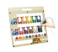 Labirinto Magnetico | Giocattolo per Imparare i Numeri | Puzzle di abbinamento colori - Gioco compatto e portatile per aula prescolare, viaggio in aereo o in auto