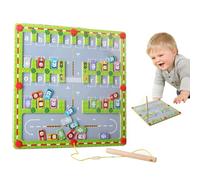 Labirinto Magnetico Giocattolo - Tavola Educativa Portatile in Legno per Viaggio Divertente,Puzzle A Labirinto Per Imparare L'Alfabeto - Per Bambini, Età Prescolare E Asilo