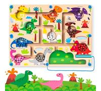Labirinto Magnetico Giochi Montessori, Commodum Giochi Montessori Bambini, Colori e Numeri Gioco di Abbinamento, Puzzle Bambini, Dinosauro Gioco Bambini, Regalo per Bambini 3 4 5 6 Anni