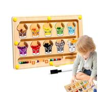 Labirinto magnetico, labirinto di colore magnetico e conteggio, tavolo da viaggio per bambini in età prescolare