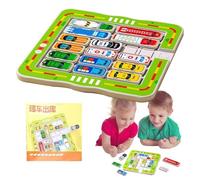 Labirinto Magnetico Per Auto Per Bambini - Dimensioni 22x21x1,8 Cm, Set Da Viaggio Educativo, Risoluzione Dei Problemi Di Ingorgo | 15 Pezzi Libro Delle Domande Biblioteca Dei Giocattoli Aula Esercizi