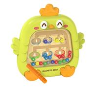 Labirinto magnetico per galline - Puzzle con animali da fattoria, giocattolo per tracciare perline di legno | Giocattoli per abilità motorie, set da gioco multifunzionale per abilità motorie