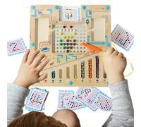 Labirinto magnetico - Puzzle a sfera magnetica in legno - Giocattoli educativi da viaggio a motore fine per bambini in età prescolare, ragazzi e ragazze dai 3 ai 5 anni, giocattoli di puzzle magné