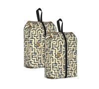 Labirinto Mappa del tesoro impermeabile borsa per scarpe da viaggio con maniglia per valigia scarpe da ginnastica stivali palestra 1 PC, 2 pezzi, One Size, Classico