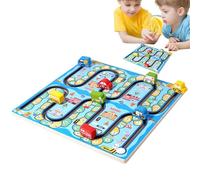 Labirinto Puzzle Auto Giocattolo Educativo In Legno Con Percorso Numerico