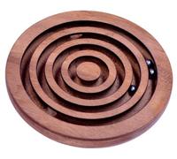 Labirinto rotondo, gioco di abilità e destrezza, rompicapo in legno