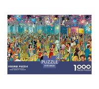Labirinto specchi affollato Puzzle in Legno Impermeabile Puzzles Da 1000 Pezzi Per Adulti Sfidanti E Rompicapo Puzzle Per Decorazioni Domestiche