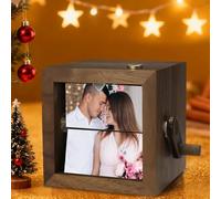 L'abitudine ha personalizzato la scatola leggera di vibrazione dell'immagine di moto, album creativo su misura di moto della manovella della foto, scatola leggera fatta a mano unica della foto di