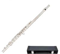 LABLADUO Flauti, Flauti Strumento Musicale Nichelato C Tune Flauto a 16 Fori Flauto Professionale Strumento a fiato Studente Flauto for Principianti