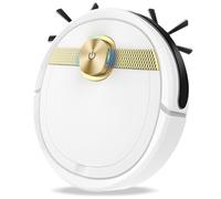 LABLADUO Robot Aspirapolvere, Robot aspirapolvere, 2 in 1, spazza e lava, silenzioso, sensore di collisione, batteria fino a 2,5 s, robot aspirapolvere for pavimenti duri