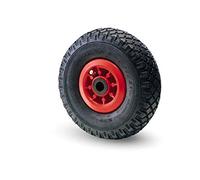 Labor 8738 Ruota.Ind. Gomma PNEUM.PLAST.RULLI MM260, Foro interno 21 mm, Nero
