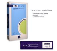 Labor Bestblade Lame Sterili per Sgorbie Mis. 2 20 pezzi - Strumenti Unghie
