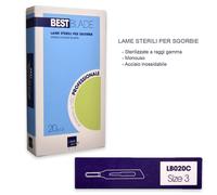 Labor Bestblade Lame Sterili per Sgorbie Mis.3 20 pezzi - Strumenti Unghie