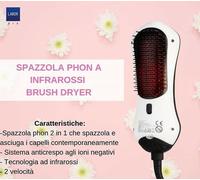 LABOR BRUSH DRYER SPAZZOLA PHON INFRAROSSI 2 IN 1 SPAZZOLA E ASCIUGACAPEPLLI