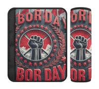Labor Day Pugno Rosso e Nero 2 pz Cintura di Sicurezza Cuscino Stop Cintura di Sicurezza Taglio nel Collo per Airplane Protector para cinturón de carro