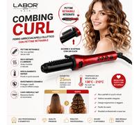 Labor Pro Combing Curl Ferro Arricciacapelli Pettine Retrattile Professionale