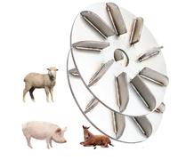 Labor-Saving Pig Hair Remover Scraper Disc, 9-Gear Metal Hair Removal Tool for Pigs, Sheep, Cattle, Poultry, Farm or Workshop Use (2pcs)