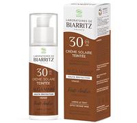 Laboratoires de Biarritz - Crema solare viso tinto ambra - SPF30 - ALGA MARIS® Certificato Bio - Protezione UVA/UVB e Luce Blu - 50 ml - Made in France