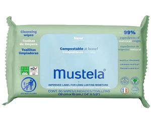 Laboratoires Expanscience MUSTELA SALVIETTE COMPOSTABILI PROFUMATE 60 PEZZI