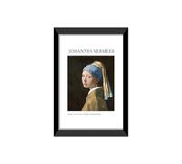 LABORATORIO 102 Quadro Johannes Vermeer Ragazza Con L’Orecchino Di Perla (20x30 cm) Arte Contemporanea - Stampa Fotografica da Parete con Cornice inclusa - Poster Moderno Pronto da Appendere
