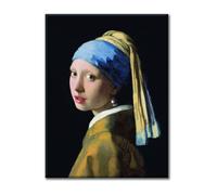 LABORATORIO 102 Quadro su Tela Vermeer Ragazza Con l' Orecchino di Perla Col Turbante (30x40 cm) - Stampa Artistica da Parete con Telaio Classic 2 cm Legno Abete - Quadro Moderno Pronto da Appendere