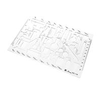 Laboratorio di Chimica e Geometria - Stencil per Disegno Tecnico, Modello per Esperimenti con Provette, Simboli Scientifici - Strumento per Scuola e College