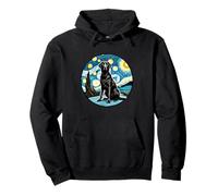Laboratorio Labrador Retriever Nero - Stile Notte Stellata Van Gogh Felpa con Cappuccio