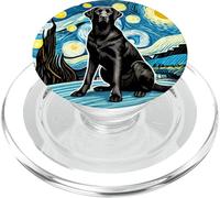 Laboratorio Labrador Retriever Nero - Stile Notte Stellata Van Gogh PopSockets PopGrip per MagSafe