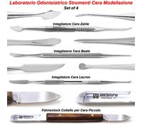Laboratorio Odontotecnico Strumenti Cera Modellazione Coltello Intagliatori 4 pz