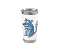Laboratorio ratto con prodotti chimici e provetta Nerd Bicchiere termico in acciaio inox doppia parete