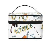 Laboratorio scientifico Educazione Biologia ChimicaBorsa per il trucco, borsa cosmetica portatile per donna - Organizer da viaggio per cosmetici, regalo per momenti speciali