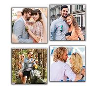 LaboratorioRadice Quadro personalizzato con 4 foto su tela Set Asso cm. 60x60 diviso su 4 pannelli in legno - Idea Regalo Dimensione cm. 60x60 personal