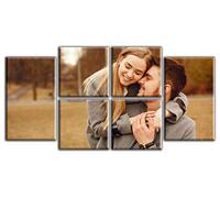 LaboratorioRadice Quadro personalizzato con foto su tela diviso su 6 pannelli in legno - Idea Regalo Set Ambra cm. 60x121 personal