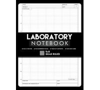 Laboratory Notebook Hardcover with 5x5 Grid Graph Paper: 5 Squares per Inch Quad Ruled Grid | 100 Numbered Pages | with Signed and Witnessed Every Page | Table of Contents | 8.25 x 11 Inches