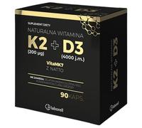 Laborell Vitamina K2 200 mcg + D3 4000 UI., 90 capsule