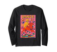 Labrador Cavalcando un Lion Dance Bright Art Golden Retriever Maglia a Manica