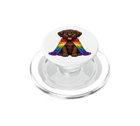 Labrador Cioccolato Cane Pride Mantella Arcobaleno LGBTQ+ PopSockets PopGrip per MagSafe