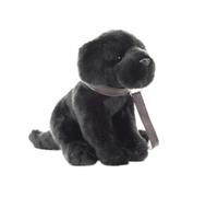 Uni-Toys - Cucciolo Labrador (nero), con guinzaglio - 23 cm (altezza) - cane di peluche, animale domestico - peluche