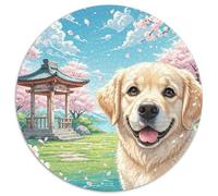Labrador Dog 1000 Pezzi Puzzle Giochi Di Puzzle Cute Pets Puzzle Rotondo Giochi Intellettuali Per Adulti E Bambini Puzzle Creativo Giocattolo Antistress Giochi Regali Unici (67.5x67.5cm)