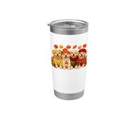 Labrador giallo del Ringraziamento autunno stagione autunnale zucca cane Bicchiere termico in acciaio inox doppia parete