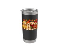 Labrador giallo del Ringraziamento autunno stagione autunnale zucca cane Bicchiere termico in acciaio inox doppia parete