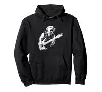 Labrador Golden Retriever Dog Metal Punk Rock Chitarra Design Felpa con Cappuccio